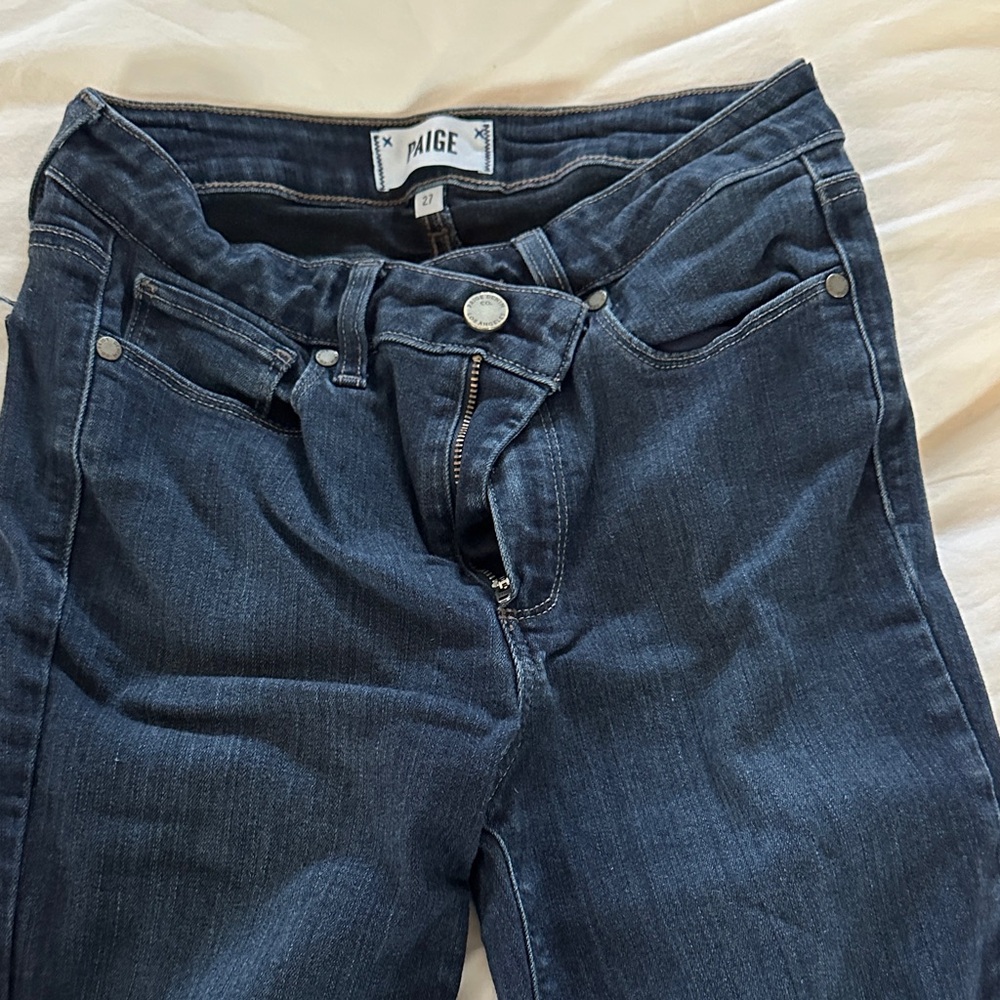 PAIGE Dark Blue Skinny Jeans